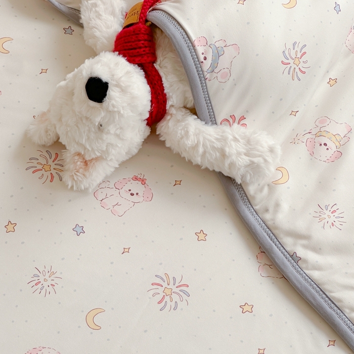 91家纺网 家纺一手货源 找家纺 觅糖家纺 2025新款软糯针织云柔大豆夏被 奶油小狗