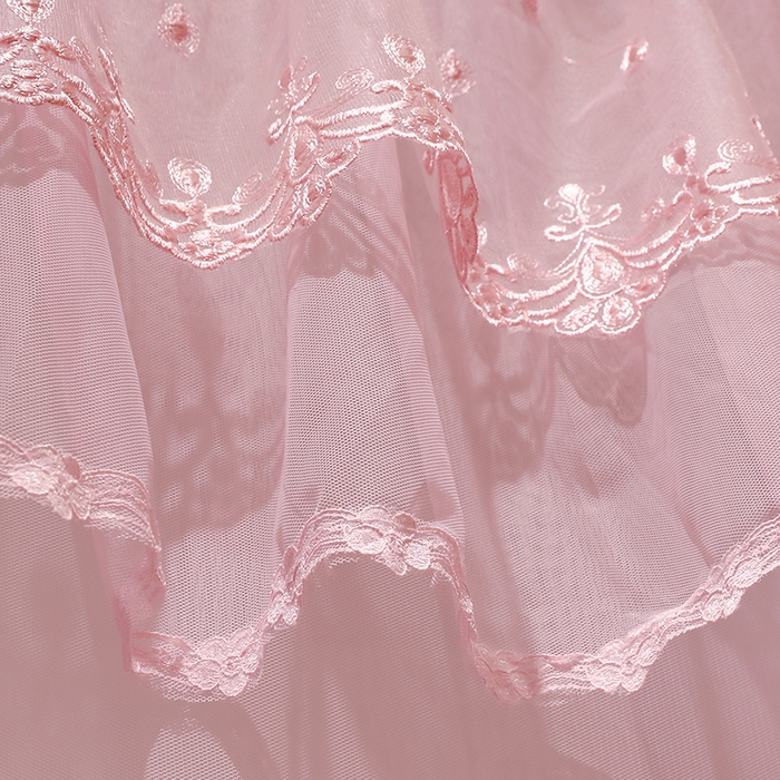 91家纺网 家纺一手货源 找家纺 夏彩 2025新款U型三开门外穿坐床蚊帐系列-货号88538/88539 88539粉色