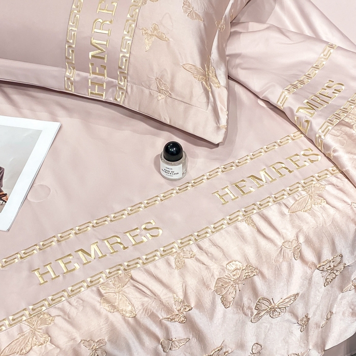 91家纺网 家纺一手货源 找家纺 子曰 2025新款金丝提花浮雕刺绣水洗真丝夏被四件套夏凉被空调被 醉蝴蝶-粉