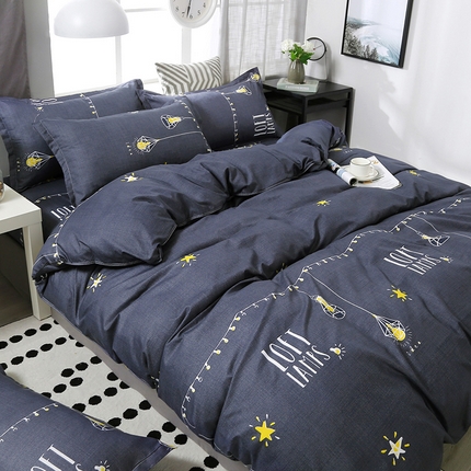 91家纺网 家纺一手货源 找家纺 （总）悦织湾家纺 2025新款亲肤芦荟棉四件套轻奢印花磨毛床上用品亲肤棉四件套