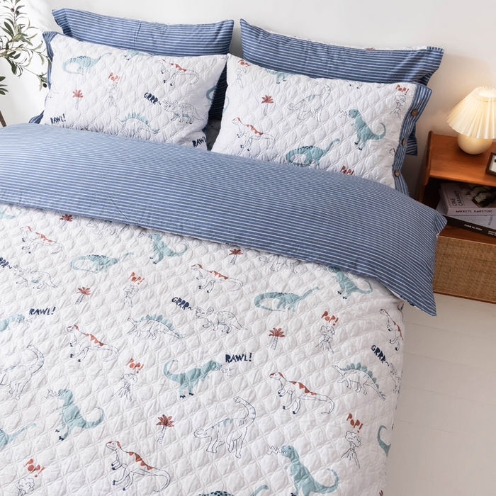 91家纺网 家纺一手货源 找家纺 优乐家纺 2025新款纯棉印花夹棉系列四件套-纽扣款新狂欢乐园