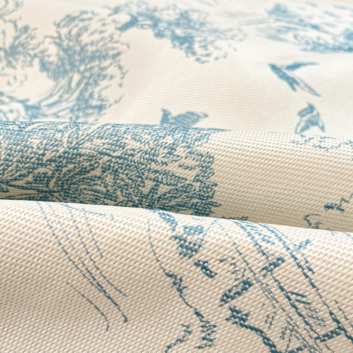 91家纺网 家纺一手货源 找家纺 花言狐语 2025新款印花真冰藤冰凉席 丛林间-蓝