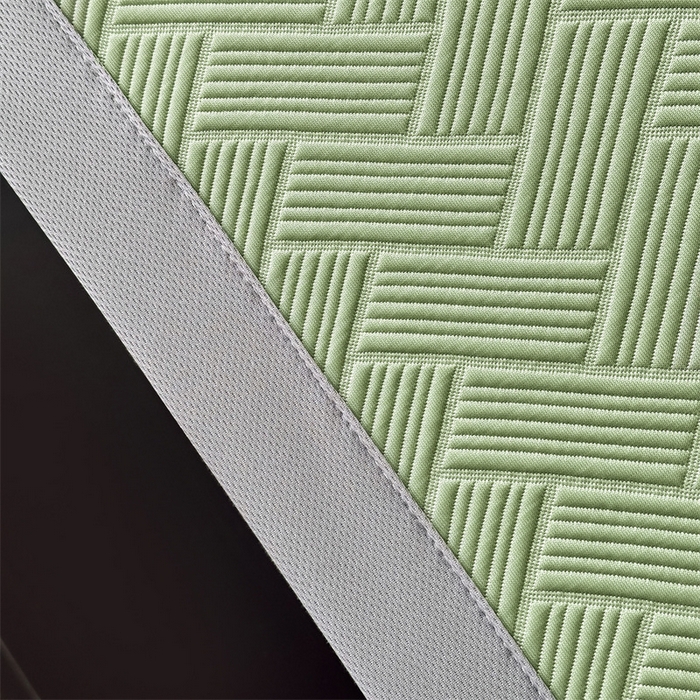 91家纺网 家纺一手货源 找家纺 雯豆家纺 2025夏季新款PE中分子凉感凉席三件套冰丝凉感席子纯色素色成人平铺绑带款 简尚-千草绿