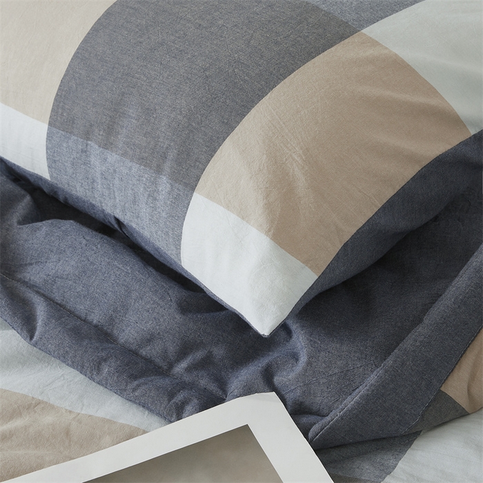 91家纺网 家纺一手货源 找家纺 2025新款A类里外全棉夏凉被100%新疆棉纯棉全棉填充无印格子款空调被原棉夏被 里外全棉-蓝大格