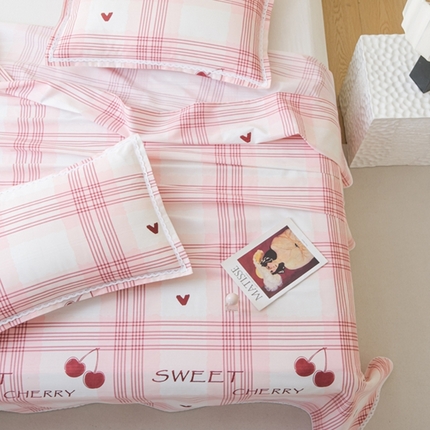 91家纺网 家纺一手货源 找家纺 （总）萌宝老粗布毛绒玩具 2025新款原棉老粗布印花床单系列细纱帆布软凉席三枚段条花边款