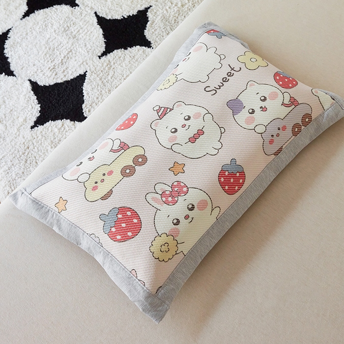 91家纺网 家纺一手货源 找家纺 嗨生活 2025新款A类儿童冰藤枕套 幼儿园枕套 儿童枕套 开心乐园