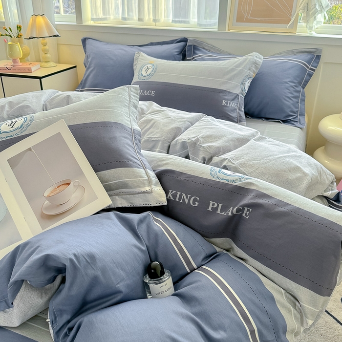 91家纺网 家纺一手货源 找家纺 红粉佳人家纺 2025春夏新款A类全棉纯棉12868纯棉单被套 皇家风范