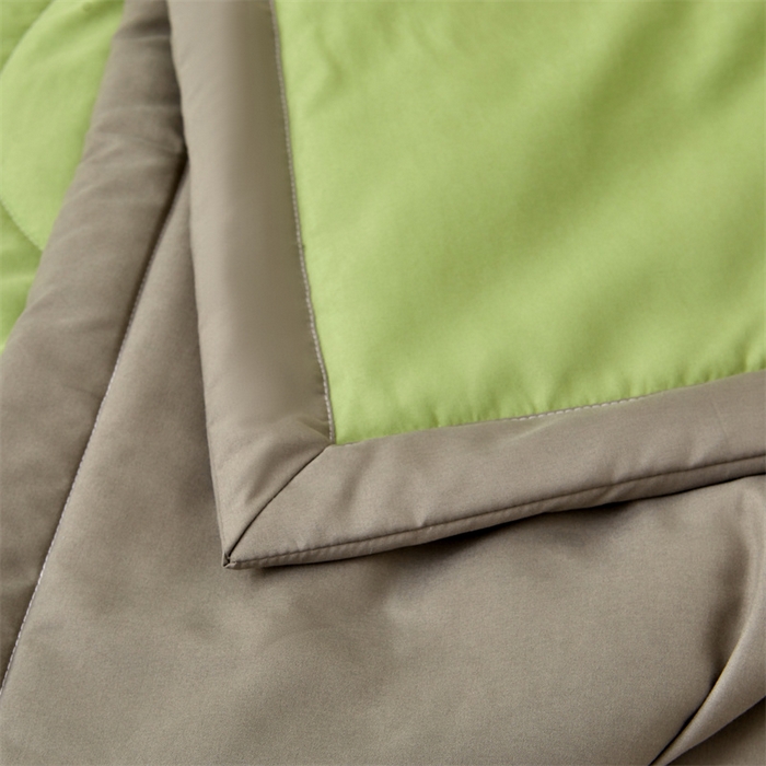 91家纺网 家纺一手货源 找家纺 西域种棉人·千百笠 2025新款A类100%新疆棉花夏凉被纯棉全棉填充毛巾绣绣花纯色双拼原棉空调被夏被 云暖-抹茶绿