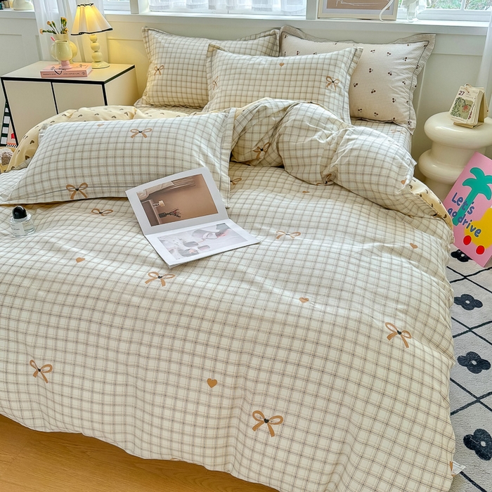 91家纺网 家纺一手货源 找家纺 红粉佳人家纺 2025春夏新款A类全棉纯棉12868纯棉单被套 极简主义