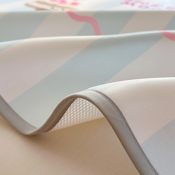 91家纺网 家纺一手货源 找家纺 美乐迪家纺 2025新款碳光凉感冰丝席 蛋糕大耳狗