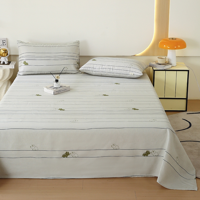 91家纺网 家纺一手货源 找家纺 爱彼家纺 2025新款锦柔老粗布席子凉席床单 条条龙