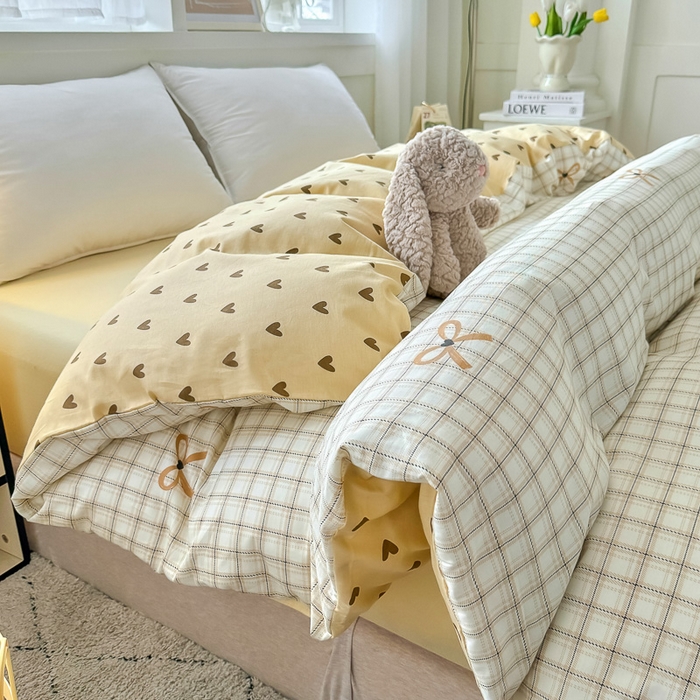 91家纺网 家纺一手货源 找家纺 红粉佳人家纺 2025春夏新款A类全棉纯棉12868纯棉单被套 极简主义