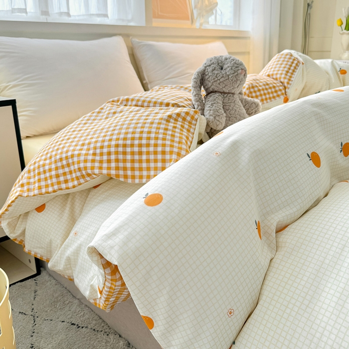 91家纺网 家纺一手货源 找家纺 红粉佳人家纺 2025春夏新款A类全棉纯棉12868纯棉单被套 甜桔