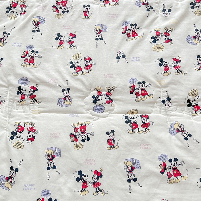 91家纺网 家纺一手货源 找家纺 西域种棉人·千百笠 2025新款A类新疆棉花夏凉被加宽包边水洗棉卡通印花吸湿透气棉花夏被空调被 凌香 米奇