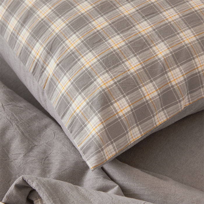 91家纺网 家纺一手货源 找家纺 2025新款A类里外全棉夏凉被100%新疆棉纯棉全棉填充无印格子款空调被原棉夏被 里外全棉-韵灰格