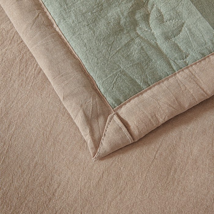 91家纺网 家纺一手货源 找家纺 西域种棉人·千百笠 2025新款A类100%新疆棉花夏凉被纯棉全棉填充原棉空调被手工宽边水洗棉夏被 绿大格