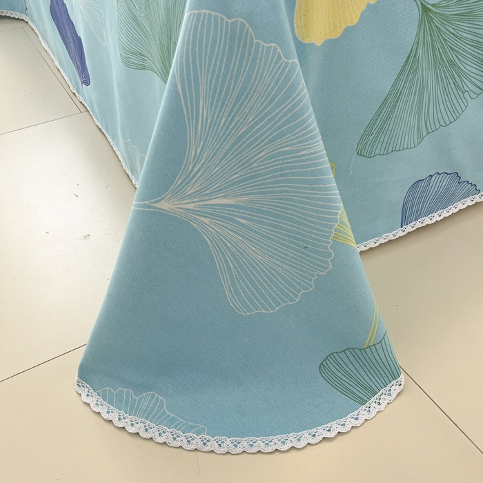 91家纺网 家纺一手货源 找家纺 新印象  2025新款花边老粗布床单款床笠款三件套秋意