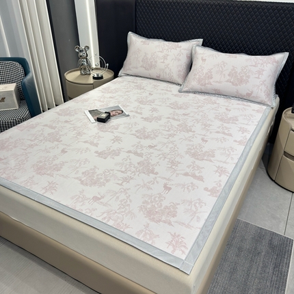 91家纺网 家纺一手货源 找家纺 （总）曲宿家纺 2025新款A类高分子色织提花软凉席系列