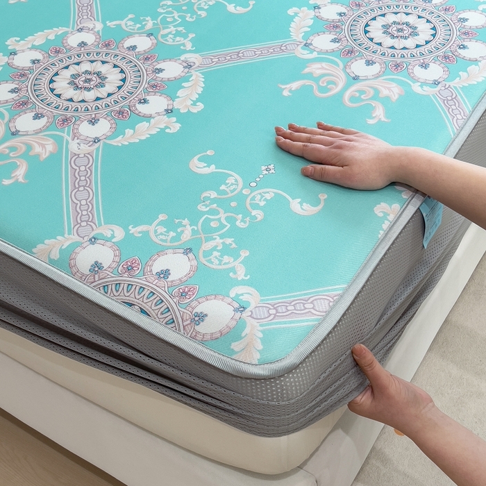 91家纺网 家纺一手货源 找家纺 （总）斯尔顿 2025新款炭光冰丝凉席-床笠款