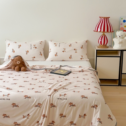 91家纺网 家纺一手货源 找家纺 （总）觅糖家纺 2025新款软糯针织云柔大豆夏被