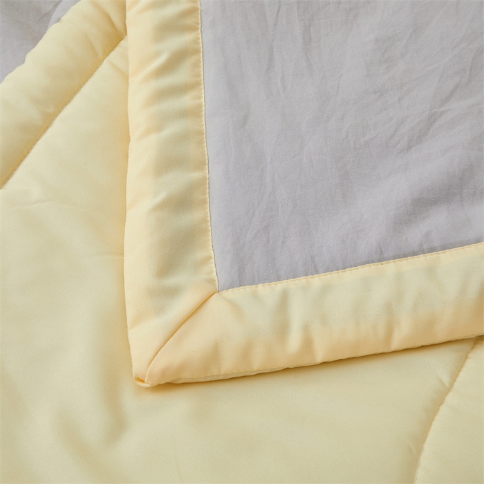 91家纺网 家纺一手货源 找家纺 西域种棉人·千百笠 2025新款A类100%新疆棉花夏凉被纯棉全棉填充毛巾绣绣花纯色双拼原棉空调被夏被 云暖-云雾灰