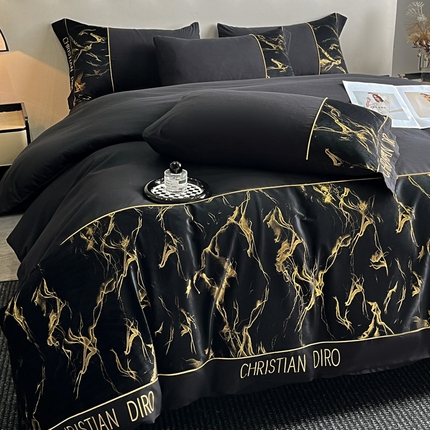 91家纺网 家纺一手货源 找家纺 （总）苏源家居 2025新款轻奢亲肤棉刺绣烫金工艺四件套