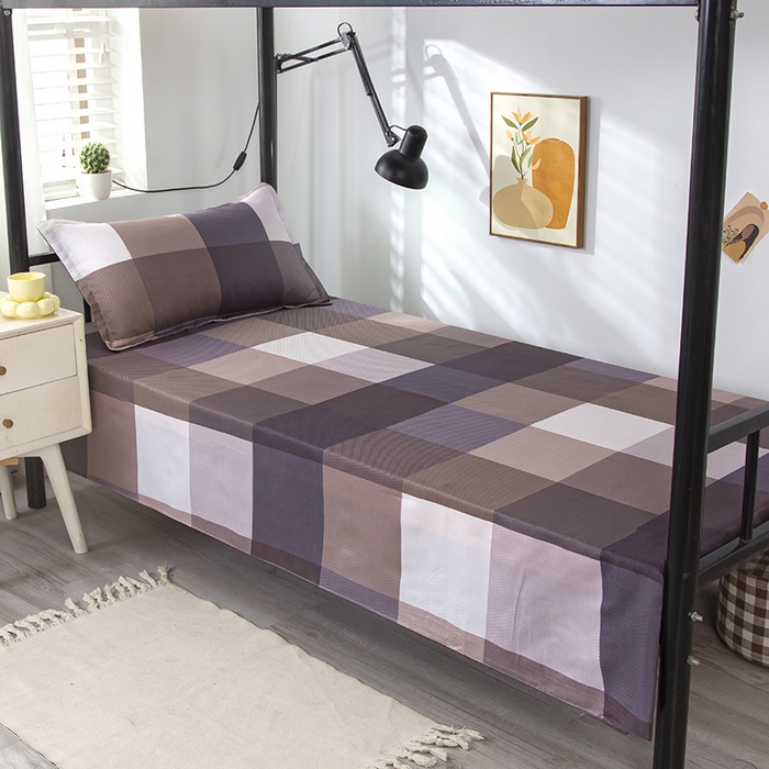 91家纺网 家纺一手货源 找家纺 悦织湾家纺 2025新款印花学生宿舍亲肤芦荟棉三件套单双人四件套轻奢印花磨毛床上用品 巴罗格