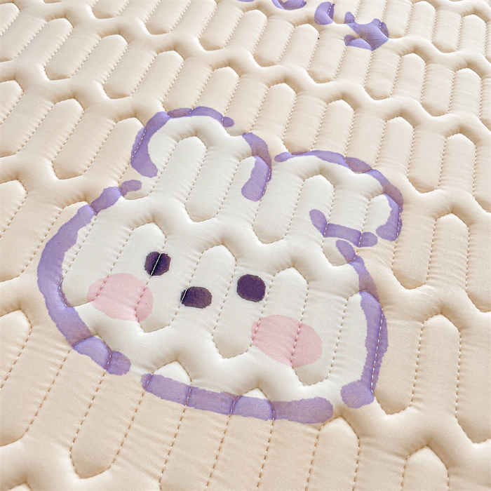 91家纺网 家纺一手货源 找家纺 布卢姆床垫 2025新款5mmA类乳胶凉席床笠套件夏被组合 许愿天空