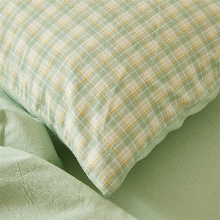 91家纺网 家纺一手货源 找家纺 2025新款A类里外全棉夏凉被100%新疆棉纯棉全棉填充无印格子款空调被原棉夏被 里外全棉-彩绿格