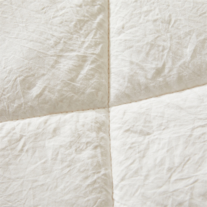 91家纺网 家纺一手货源 找家纺 西域种棉人·千百笠 2025新款A类100%新疆棉花夏凉被纯棉全棉填充毛巾绣绣花纯色双拼原棉空调被夏被 贵族白