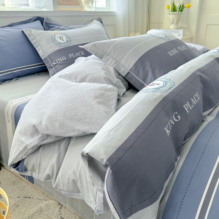红粉佳人家纺 2025春夏新款A类全棉纯棉12868纯棉单被套 皇家风范