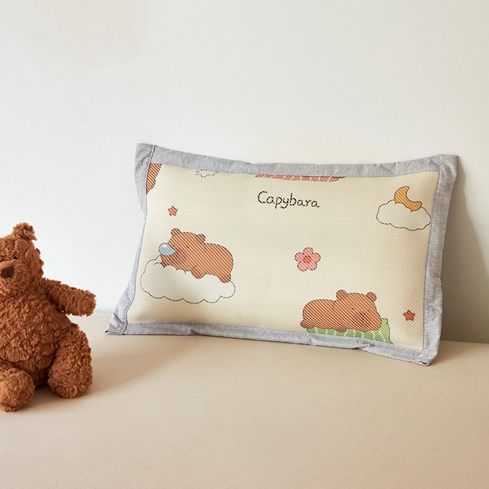 91家纺网 家纺一手货源 找家纺 嗨生活 2025新款A类儿童冰藤枕套 幼儿园枕套 儿童枕套 可爱巴拉