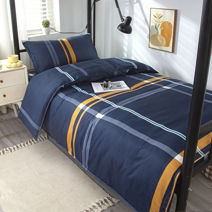 悦织湾家纺 2025新款印花学生宿舍亲肤芦荟棉三件套单双人四件套轻奢印花磨毛床上用品 真爱永恒