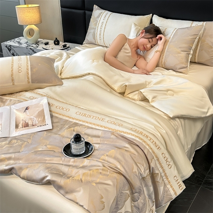 91家纺网 家纺一手货源 找家纺 （总）DC 2025新款天丝雕花夏被