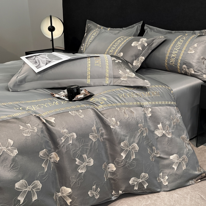 91家纺网 家纺一手货源 找家纺 （总）米彩家纺 2025新款A类水洗真丝金丝浮雕提花绣花四件套