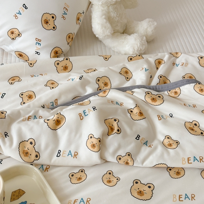 91家纺网 家纺一手货源 找家纺 觅糖家纺 2025新款软糯针织云柔大豆夏被 小白熊