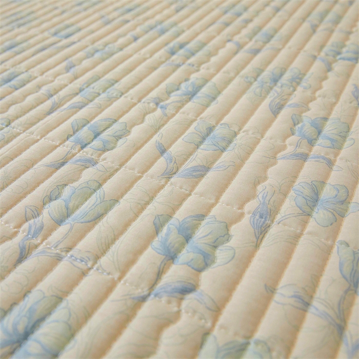 91家纺网 家纺一手货源 找家纺 恒爱家纺2025新款全棉纯棉韩版花边床盖 香百合