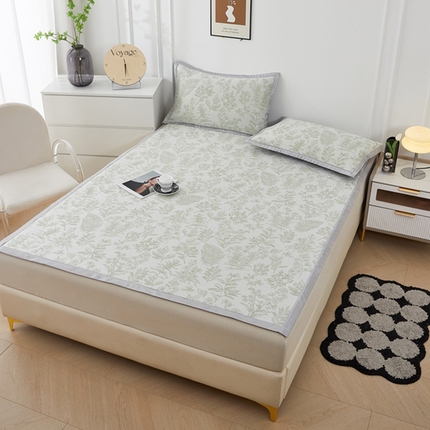 91家纺网 家纺一手货源 找家纺 （总）曲宿家纺 2025新款A类高分子色织提花软凉席系列