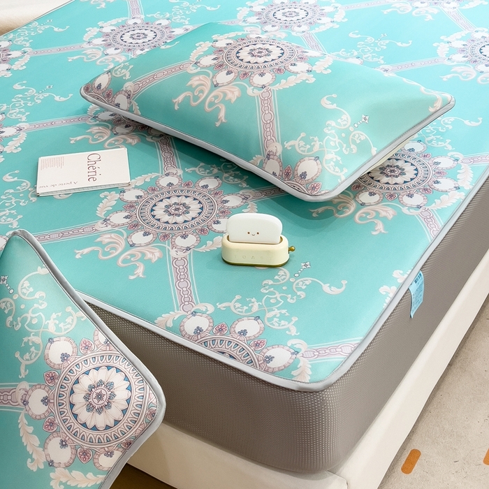 91家纺网 家纺一手货源 找家纺 （总）斯尔顿 2025新款炭光冰丝凉席-床笠款