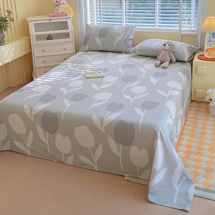 91家纺网 家纺一手货源 找家纺 爱彼家纺 2025新款锦柔老粗布席子凉席床单 人间白茶