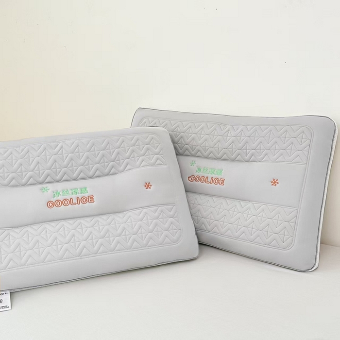 91家纺网 家纺一手货源 找家纺 宇诺家纺 2025新款冰丝凉感枕芯 灰色 800克