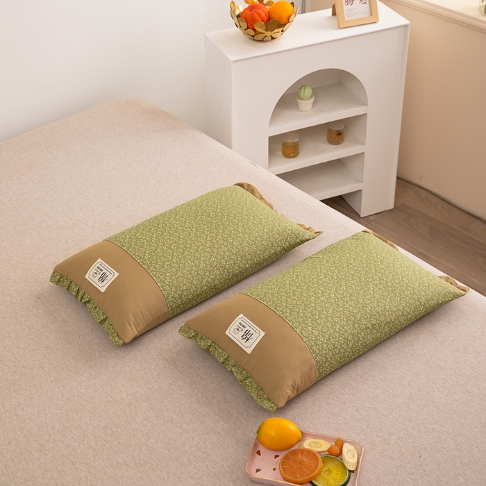 91家纺网 家纺一手货源 找家纺 （总）九州枕芯 2025新款全棉双层小碎花纯荞麦枕 枕头枕芯