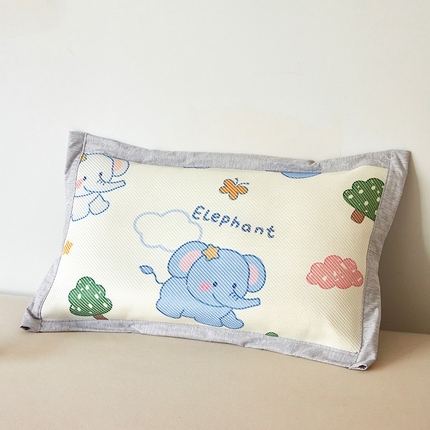 91家纺网 家纺一手货源 找家纺 嗨生活 2025新款A类儿童冰藤枕套 幼儿园枕套 儿童枕套 欢乐小象
