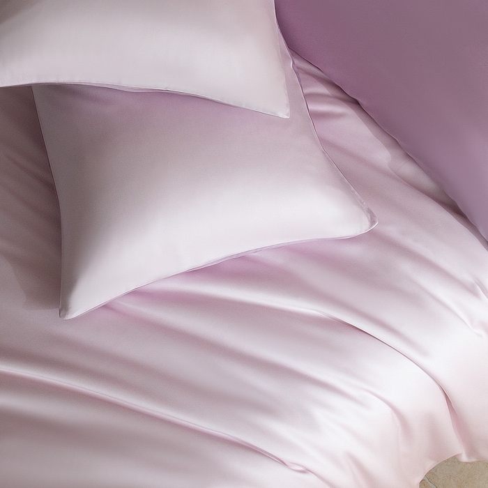 91家纺网 家纺一手货源 找家纺 云栖家居 202560支兰精天丝纯拼色四件套 极耀紫