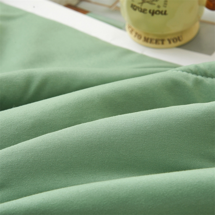 91家纺网 家纺一手货源 找家纺 西域种棉人·千百笠 2025新款A类100%新疆棉花夏凉被纯棉全棉填充毛巾绣绣花纯色双拼原棉空调被夏被 云暖-青果绿