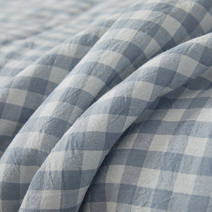 91家纺网 家纺一手货源 找家纺 西域种棉人·千百笠 2025新款A类100%新疆棉花夏凉被纯棉全棉填充原棉空调被手工宽边水洗棉夏被 水兰小格