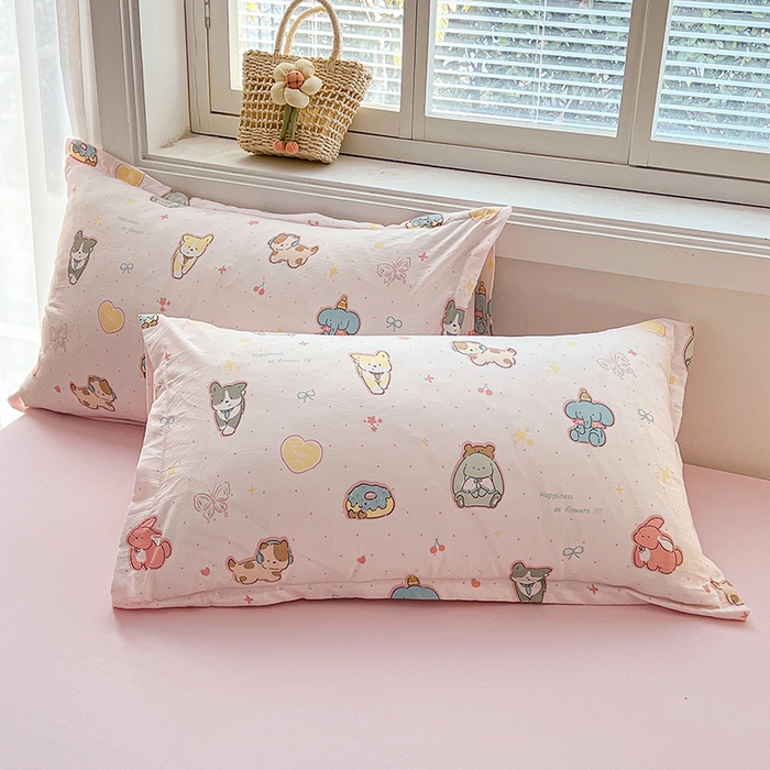 91家纺网 家纺一手货源 找家纺 西域种棉人·千百笠 2025新款A类新疆棉花夏凉被加宽包边水洗棉卡通印花吸湿透气棉花夏被空调被 凌香 淘气狗