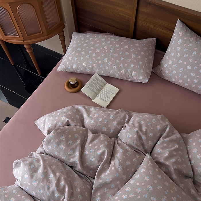 91家纺网 家纺一手货源 找家纺 优品阁  2025新款A类全棉有氧双层纱四件套 秀妍