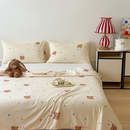 91家纺网 家纺一手货源 找家纺 （总）觅糖家纺 2025新款软糯针织云柔大豆夏被