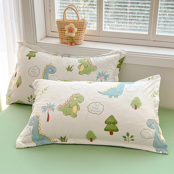 91家纺网 家纺一手货源 找家纺 西域种棉人·千百笠 2025新款A类新疆棉花夏凉被加宽包边水洗棉卡通印花吸湿透气棉花夏被空调被 凌香 恐龙